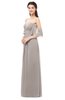 ColsBM Arden Fawn Bridesmaid Dresses Ruching Floor Length A-line Off The Shoulder Backless Cute