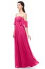 ColsBM Arden Fuschia Bridesmaid Dresses Ruching Floor Length A-line Off The Shoulder Backless Cute