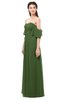 ColsBM Arden Garden Green Bridesmaid Dresses Ruching Floor Length A-line Off The Shoulder Backless Cute