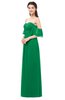 ColsBM Arden Green Bridesmaid Dresses Ruching Floor Length A-line Off The Shoulder Backless Cute
