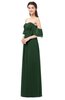 ColsBM Arden Hunter Green Bridesmaid Dresses Ruching Floor Length A-line Off The Shoulder Backless Cute