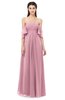 ColsBM Arden Light Coral Bridesmaid Dresses Ruching Floor Length A-line Off The Shoulder Backless Cute