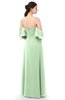 ColsBM Arden Light Green Bridesmaid Dresses Ruching Floor Length A-line Off The Shoulder Backless Cute