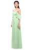 ColsBM Arden Light Green Bridesmaid Dresses Ruching Floor Length A-line Off The Shoulder Backless Cute