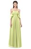 ColsBM Arden Lime Green Bridesmaid Dresses Ruching Floor Length A-line Off The Shoulder Backless Cute