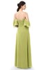 ColsBM Arden Linden Green Bridesmaid Dresses Ruching Floor Length A-line Off The Shoulder Backless Cute