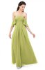 ColsBM Arden Linden Green Bridesmaid Dresses Ruching Floor Length A-line Off The Shoulder Backless Cute