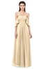 ColsBM Arden Marzipan Bridesmaid Dresses Ruching Floor Length A-line Off The Shoulder Backless Cute