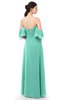 ColsBM Arden Mint Green Bridesmaid Dresses Ruching Floor Length A-line Off The Shoulder Backless Cute