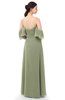 ColsBM Arden Moss Green Bridesmaid Dresses Ruching Floor Length A-line Off The Shoulder Backless Cute