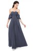 ColsBM Arden Nightshadow Blue Bridesmaid Dresses Ruching Floor Length A-line Off The Shoulder Backless Cute