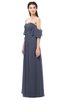 ColsBM Arden Nightshadow Blue Bridesmaid Dresses Ruching Floor Length A-line Off The Shoulder Backless Cute