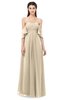 ColsBM Arden Novelle Peach Bridesmaid Dresses Ruching Floor Length A-line Off The Shoulder Backless Cute