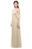 ColsBM Arden Novelle Peach Bridesmaid Dresses Ruching Floor Length A-line Off The Shoulder Backless Cute