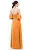 ColsBM Arden Orange Bridesmaid Dresses Ruching Floor Length A-line Off The Shoulder Backless Cute