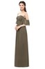 ColsBM Arden Otter Bridesmaid Dresses Ruching Floor Length A-line Off The Shoulder Backless Cute