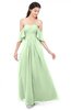 ColsBM Arden Pale Green Bridesmaid Dresses Ruching Floor Length A-line Off The Shoulder Backless Cute