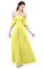ColsBM Arden Pale Yellow Bridesmaid Dresses Ruching Floor Length A-line Off The Shoulder Backless Cute