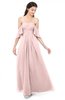 ColsBM Arden Pastel Pink Bridesmaid Dresses Ruching Floor Length A-line Off The Shoulder Backless Cute