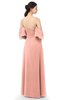 ColsBM Arden Peach Bridesmaid Dresses Ruching Floor Length A-line Off The Shoulder Backless Cute