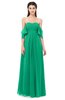 ColsBM Arden Pepper Green Bridesmaid Dresses Ruching Floor Length A-line Off The Shoulder Backless Cute