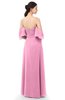 ColsBM Arden Pink Bridesmaid Dresses Ruching Floor Length A-line Off The Shoulder Backless Cute