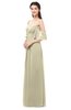 ColsBM Arden Putty Bridesmaid Dresses Ruching Floor Length A-line Off The Shoulder Backless Cute