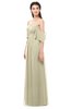 ColsBM Arden Putty Bridesmaid Dresses Ruching Floor Length A-line Off The Shoulder Backless Cute