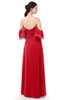 ColsBM Arden Red Bridesmaid Dresses Ruching Floor Length A-line Off The Shoulder Backless Cute
