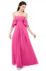 ColsBM Arden Rose Pink Bridesmaid Dresses Ruching Floor Length A-line Off The Shoulder Backless Cute