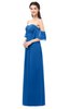ColsBM Arden Royal Blue Bridesmaid Dresses Ruching Floor Length A-line Off The Shoulder Backless Cute