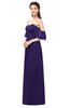 ColsBM Arden Royal Purple Bridesmaid Dresses Ruching Floor Length A-line Off The Shoulder Backless Cute
