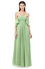 ColsBM Arden Sage Green Bridesmaid Dresses Ruching Floor Length A-line Off The Shoulder Backless Cute