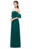 ColsBM Arden Shaded Spruce Bridesmaid Dresses Ruching Floor Length A-line Off The Shoulder Backless Cute