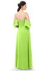 ColsBM Arden Sharp Green Bridesmaid Dresses Ruching Floor Length A-line Off The Shoulder Backless Cute