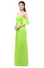 ColsBM Arden Sharp Green Bridesmaid Dresses Ruching Floor Length A-line Off The Shoulder Backless Cute