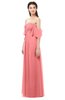 ColsBM Arden Shell Pink Bridesmaid Dresses Ruching Floor Length A-line Off The Shoulder Backless Cute