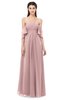 ColsBM Arden Silver Pink Bridesmaid Dresses Ruching Floor Length A-line Off The Shoulder Backless Cute