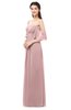 ColsBM Arden Silver Pink Bridesmaid Dresses Ruching Floor Length A-line Off The Shoulder Backless Cute
