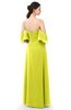 ColsBM Arden Sulphur Spring Bridesmaid Dresses Ruching Floor Length A-line Off The Shoulder Backless Cute