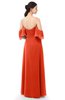 ColsBM Arden Tangerine Tango Bridesmaid Dresses Ruching Floor Length A-line Off The Shoulder Backless Cute