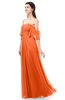 ColsBM Arden Tangerine Bridesmaid Dresses Ruching Floor Length A-line Off The Shoulder Backless Cute