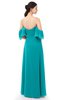 ColsBM Arden Teal Bridesmaid Dresses Ruching Floor Length A-line Off The Shoulder Backless Cute