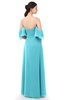 ColsBM Arden Turquoise Bridesmaid Dresses Ruching Floor Length A-line Off The Shoulder Backless Cute