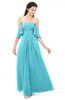 ColsBM Arden Turquoise Bridesmaid Dresses Ruching Floor Length A-line Off The Shoulder Backless Cute