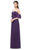 ColsBM Arden Violet Bridesmaid Dresses Ruching Floor Length A-line Off The Shoulder Backless Cute