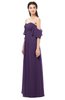 ColsBM Arden Violet Bridesmaid Dresses Ruching Floor Length A-line Off The Shoulder Backless Cute