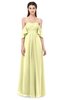 ColsBM Arden Wax Yellow Bridesmaid Dresses Ruching Floor Length A-line Off The Shoulder Backless Cute