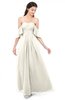 ColsBM Arden Whisper White Bridesmaid Dresses Ruching Floor Length A-line Off The Shoulder Backless Cute