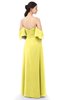 ColsBM Arden Yellow Iris Bridesmaid Dresses Ruching Floor Length A-line Off The Shoulder Backless Cute